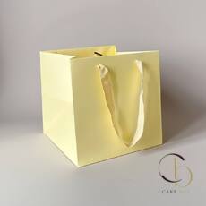 Пакет подарочный бумажный XS (20*20*20см) - Yellow - Магазин товаров для кондитеров - Cake Box, Екатеринбург