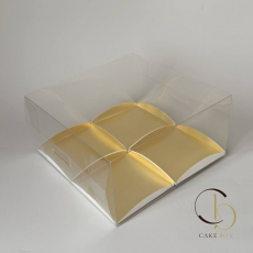 Коробка для 4 пирожных (20х20х10см) - Магазин товаров для кондитеров - Cake Box, Екатеринбург