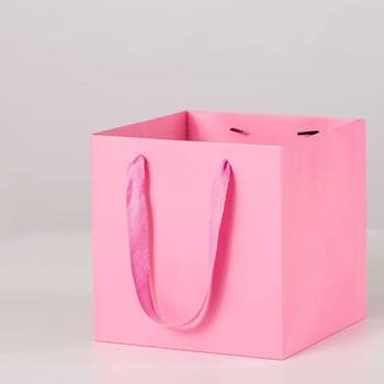 Пакет подарочный бумажный XS (20*20*20см) - Pink - Магазин товаров для кондитеров - Cake Box, Екатеринбург