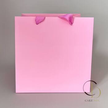 Пакет подарочный бумажный M (30*30*30см) - Pink - Магазин товаров для кондитеров - Cake Box, Екатеринбург