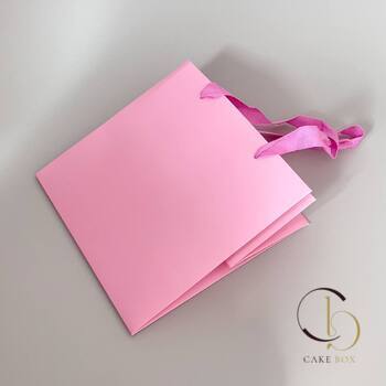 Пакет подарочный бумажный XS (20*20*20см) - Pink - Магазин товаров для кондитеров - Cake Box, Екатеринбург