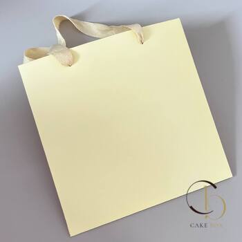 Пакет подарочный бумажный  M (30*30*30см) - Yellow - Магазин товаров для кондитеров - Cake Box, Екатеринбург
