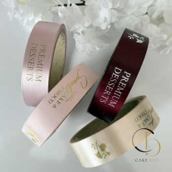 Лента брендированная (сатин) ширина 30мм (1000м) - Магазин товаров для кондитеров - Cake Box, Екатеринбург