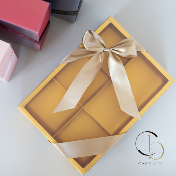 Коробка для 6 пирожных (цвет золото) 50шт - Магазин товаров для кондитеров - Cake Box, Екатеринбург